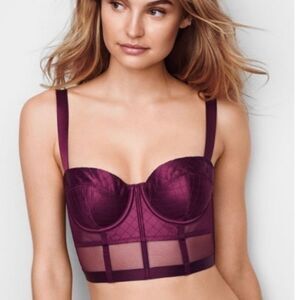 Victoria’s Secret Very Sexy Burgundy Corset/balconette Bra